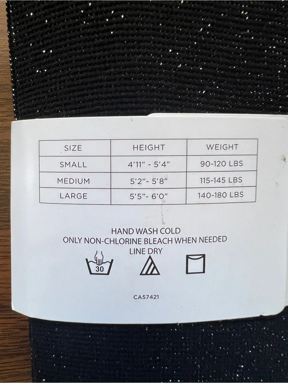 NWT- LOFT Black Textured Shimmery Tights- Size Small